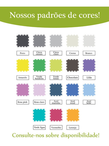 Kit 20 Tapetes Infantil Emborrachado 50x50 10mm Tatame Eva