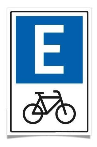 Señaletica Estacionamiento De Bicicleta 30x20 Adhesivo