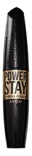 Máscara de pestañas impermeable Avon Power Stay, 10 ml, color negro