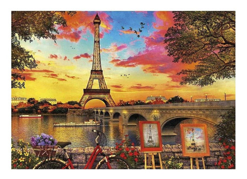 Imagen 2 de 2 de Rompecabezas Educa Borras Puesta de Sol en París de 3000 piezas