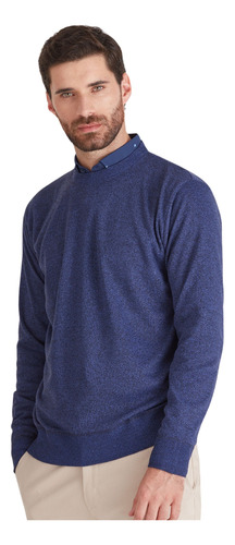 Sweater Macowens Liso Azul Melange Hombre 609260139084