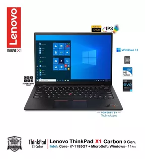 Lenovo X1 Carbon 9 Gen. Core I7-1185-g7 16gb 512gb 14fhd W11