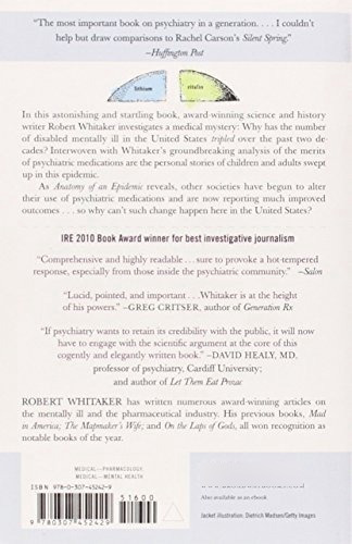 Anatomy Of An Epidemic: Magic Bullets, Psychiatric..., De Robert Whitaker. Editorial Broadway Books En Inglés