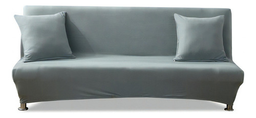 Faya Funda Elástica Para Futón sin Brazos Funda Plegable Para Sofá para Fundas de Sofá Cama 195-225cm Gris Claro