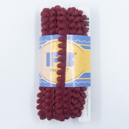 Galón Tira Cinta Mini Pompon Fb D34 X 10 Mt 12 Bordo