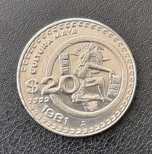 Moneda 20 Pesos  Cultura Maya 1981