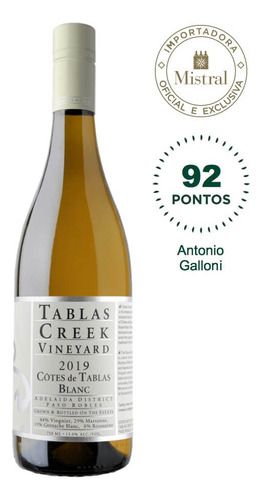 Vinho Côtes De Tablas Blanc 2019 Tablas Creek 750ml