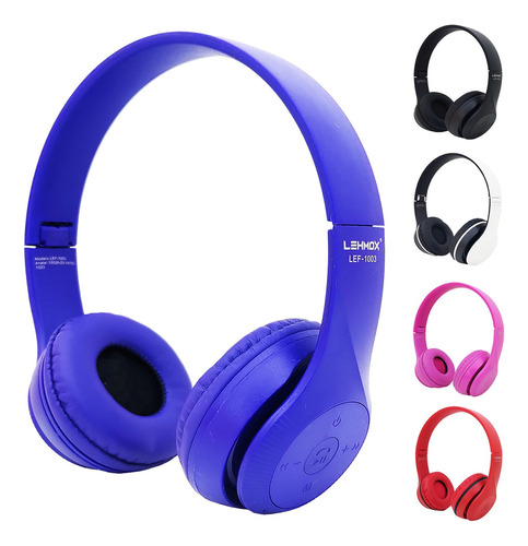 Fone De Ouvido Sem Fio Bluetooth Áudio Stereo Anti-ruído Cor Azul