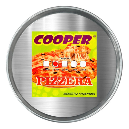 Pizzera Molde Para Pizza Chapa 18cm Cooper - Ciudad Cotillón