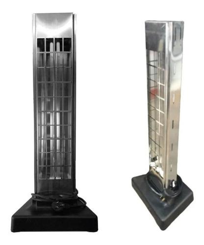 Estufa Electrica De Pie Cuarzo Vertical 2 Velas 1200 W