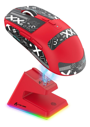 Ratón Inalámbrico Ligero Para Juegos Attack Shark X6 Color Rojo