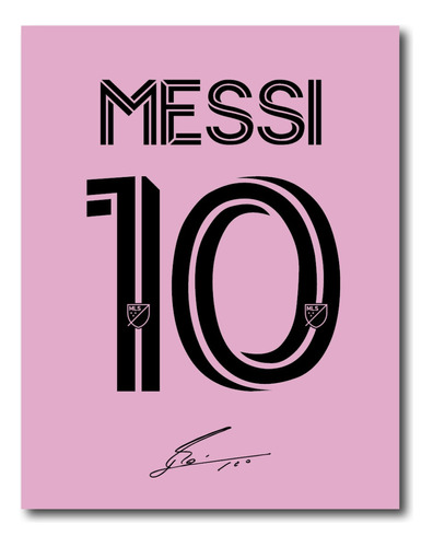 Decorativo Dorsal Lionel Messi Barcelona Psg Argentina 30x40