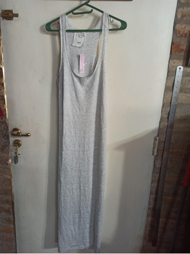 Vestido De Morley Love Baires Gris Perla Melange Excelente C