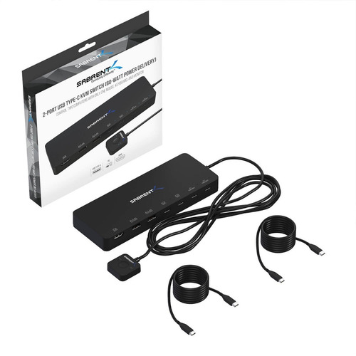 Switch Kvm Usb C Sabrent Usb-kcpd 2 Pc Con Usb-c Pd Y Hdmi
