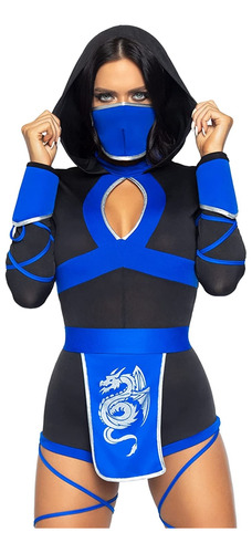 Disfraz Sensual De Ninja Dragón Para Mujeres Talla L