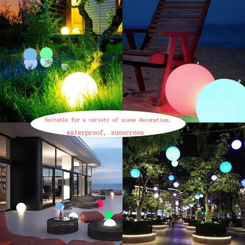 Bola De Luz Led Con Forma De Esfera Colorida Rgb Con Mando A