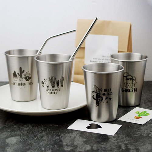 Vaso De Acero De 350 Ml / 500 Ml Vasos De Pinta Bebida 500ml
