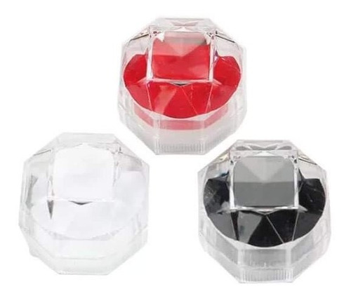 X3 Estuche Acrílico Transparente Para Anillo Joyería, Regalo