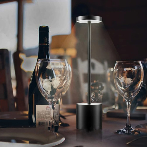 Lampara Mesa Escritorio Led Tactil Usb Decorativa Ajustable Estructura Negro Pantalla Negro