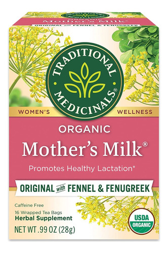 Pack De 2 Cajas Té Traditional Medicinals Mother's Milk 28g