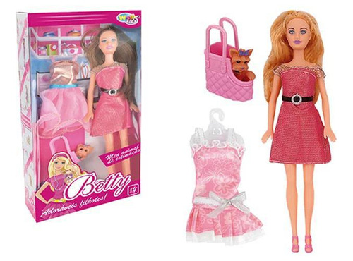 Boneca Betty Adoráveis Filhotes - Wellkids