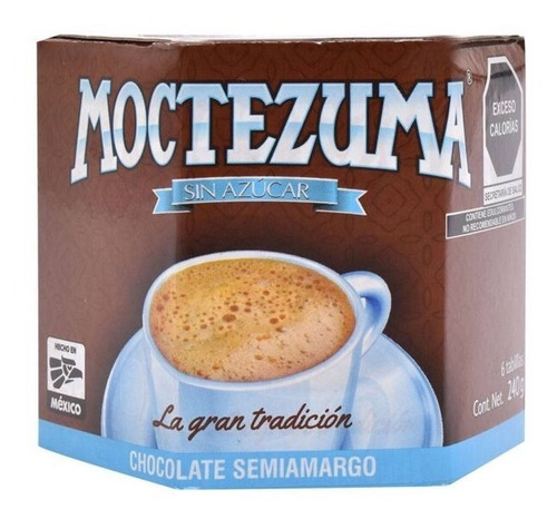 Chocolate De Mesa Moctezuma Semiamargo Sin Azúcar 240 Gr