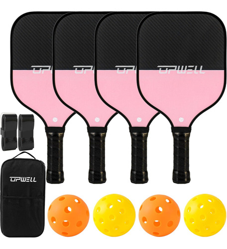 Set De Paletas De Pickleball De Grafito, Cara De Fibra ...