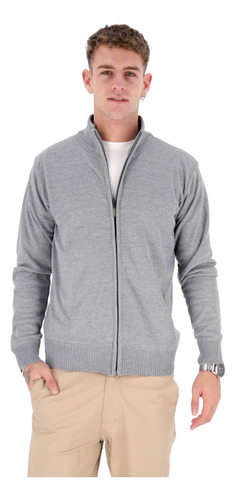 Sweater Hombre Campera Con Cierre Hilo Liviano