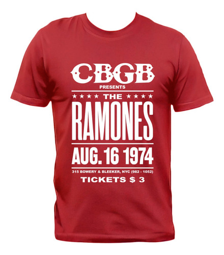 Remera Ramones Cbgb Poster Vintage Punk Rock