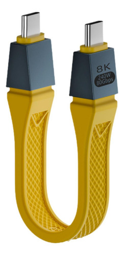 Cabo Usb C Usb C Para Usb C Cabo 80 Gbps 13 Cm 240w Amarelo