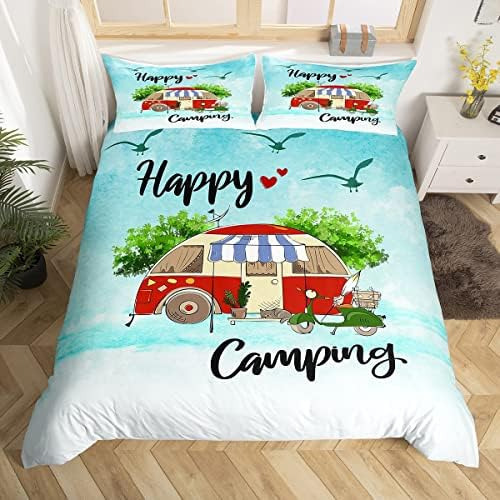 . New Ropa De Cama Temática De Camping Para Ni?os Tama?o