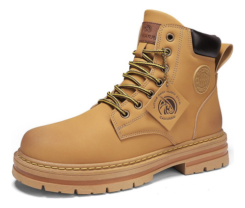 Botas Hombre Casuales Fashion High Top Cuero Antideslizantes