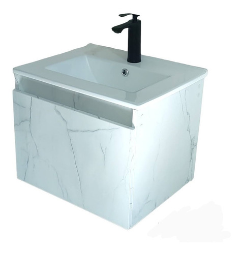 Gabinete Mueble De Baño Flotado Con Lavabo Y Monomando