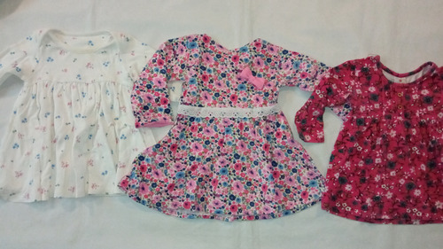 Vestidos De Beba 6 9 Meses Manga Larga Pana Hermosos (Usado)