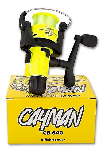 Reel Frontal X-fish Cayman Cb640 Cargado Tanza Pesca Variada