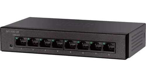 Switch Cisco Sf110d-08 8 Puertos Lan Plug & Play