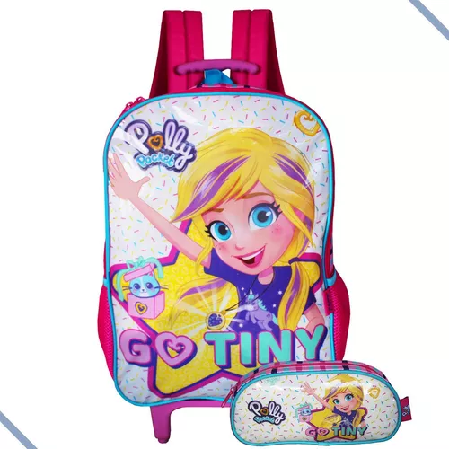 Kit Mochila G Polly Pocket 19M Costas + Lancheira Original