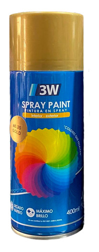 Pintura En Spray Dorado 3w