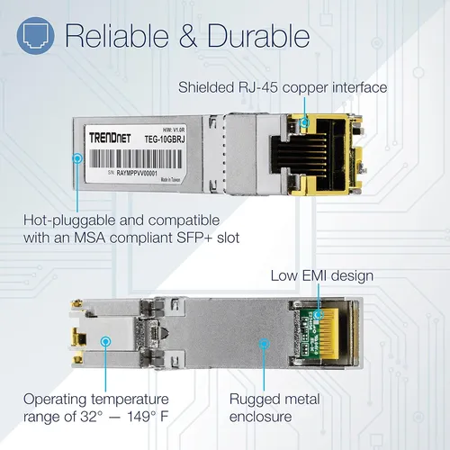 Módulo Sfp+ De Cobre Rj-45 10g De Trendnet, Convierte Un...