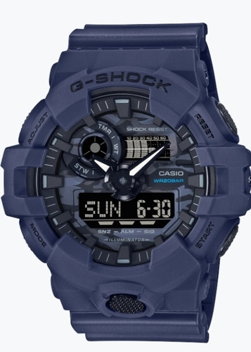 G Shock Ga 700ca 2a Original Azul Fondo Camuflaje 