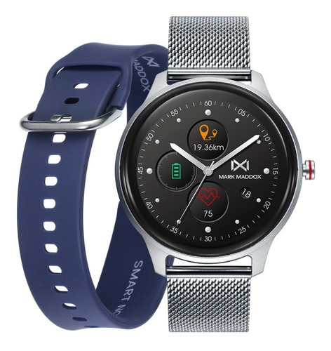Reloj Unisex Mark Maddox Smart Watch Hs0001-80 /jordy Color de la caja Plateado