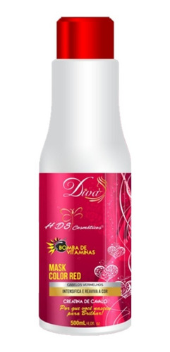 Máscara Matizadora Red Diva Hds Cosméticos 500g