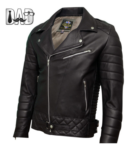 Chamarra De Piel Biker Casual