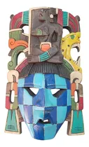 Comprar Máscara 40cm Madera Artesanía Mexicana Ixchel Kukulcán Maya 
