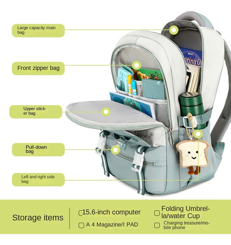 Mochila De Regreso A La Escuela De Estilo Simple De Gran Cap