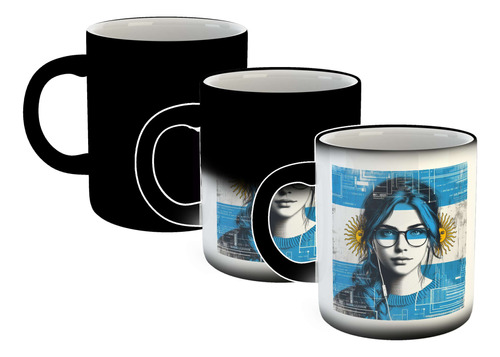 Taza Magica Programacion Argentina Rostro Mujer