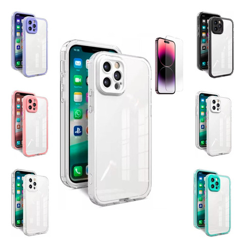 Funda Protector iPhone 15 15 Pro Plus Pro Max Y Vidrio