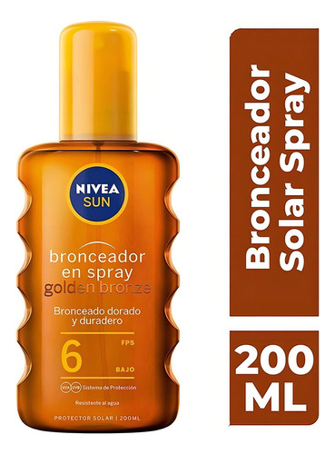 Aceite Bronceador Corporal Nivea Sun Fps6+ Spray 200ml