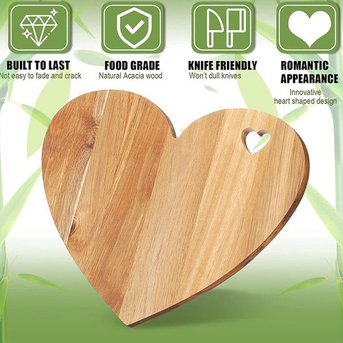 Tabla Charcutera Corazón - Madera Para Servir Y Decorar