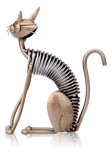 Escultura De Hierro, Arte De Gato De Hierro, Escultura De Ga